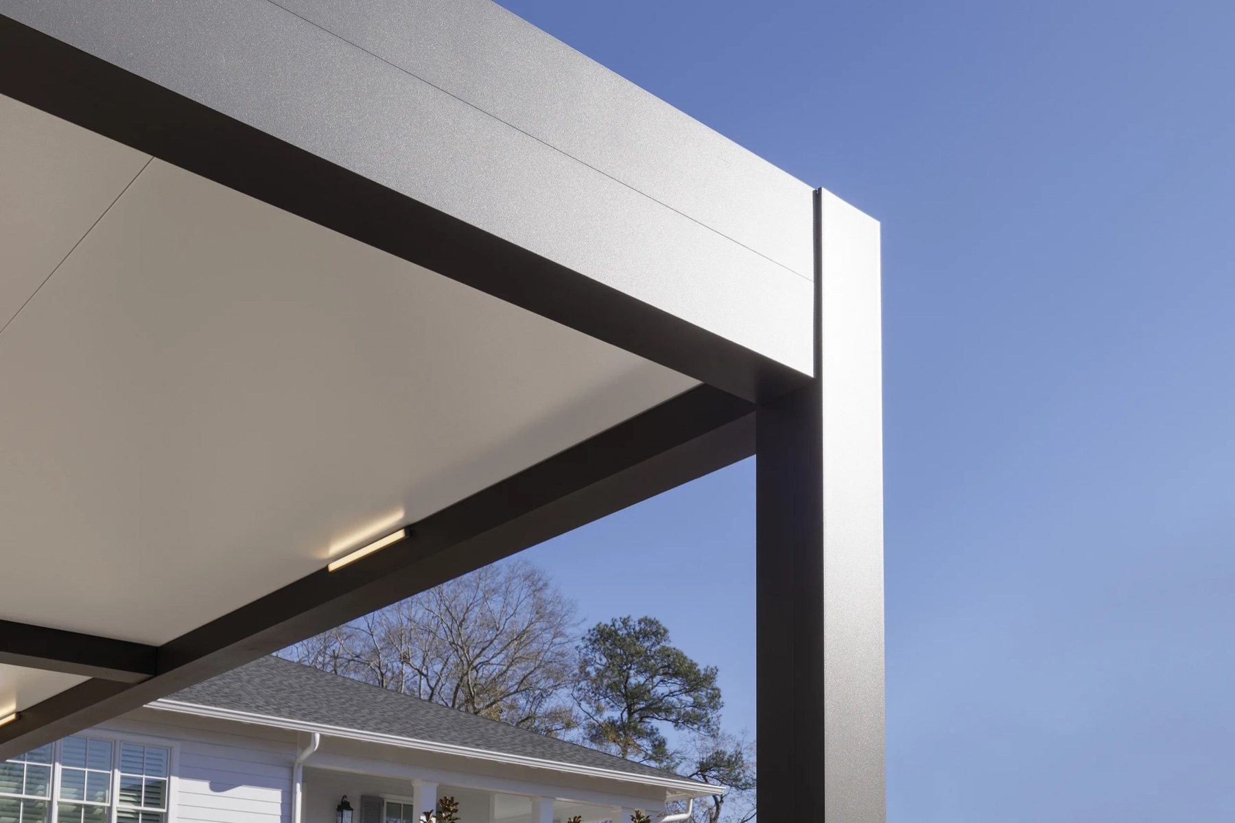Marine-grade aluminum pergola frame